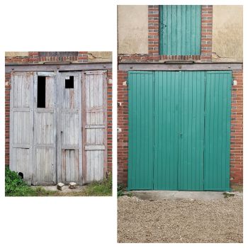 Fabrication et pose porte de grange - Alex Home Services